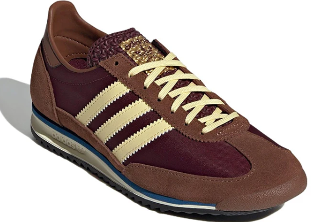 adidas Retro Low-Top Sneakers – Burgundy, Brown & Cream